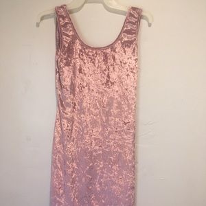 Pink Velvet Tank Dress